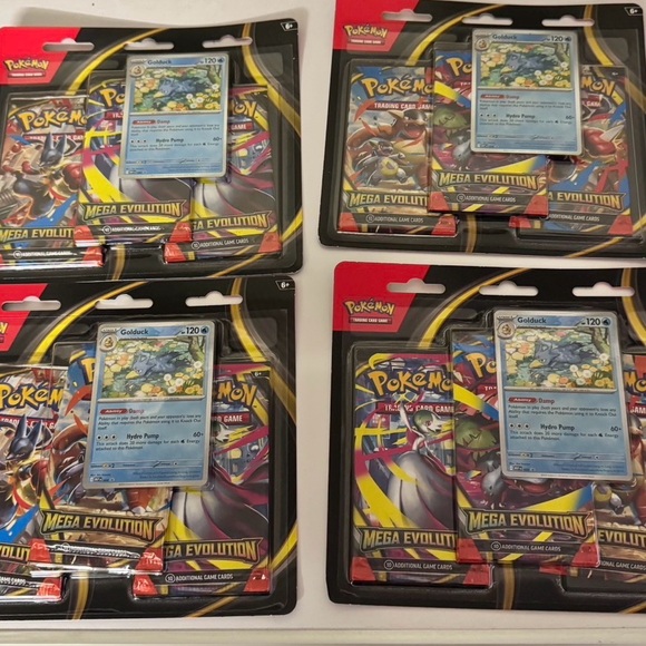 Pokmon TCG: Mega Evolution 3-Pack Blister Lot of 4